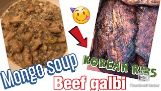 Korean  Beef marinated Ribs (GALBI) With Mongo Soup