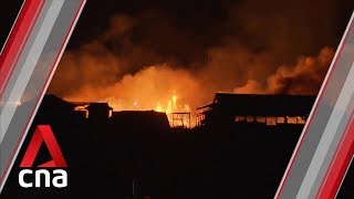Fire engulfs Shuri Castle on Japan's Okinawa island