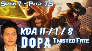 Dopa TWISTED FATE vs KATARINA Mid - Patch 7.5 KR Ranked