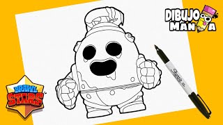 COMO DIBUJAR A ROBO SPIKE / brawl stars / how to draw robo spike