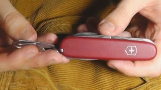 Распаковка: чехол, ременной ключ, клипсы на Victorinox, кабель для камеры