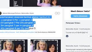 Sederhanakan ekspresi bentuk aljabar a) -y pangkat 5 Per -y pangkat 2