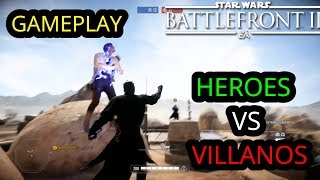 STAR WARS BATTLEFRONT 2 GAMEPLAY ESPAÑOL HEROES VS VILLANOS