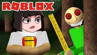 Побег от МОНСТРА в Лесу с BALDI Роблокс - Пугающий отдых с БАЛДИ в Roblox челлендж