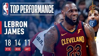 LeBron James Picks Up a Triple-Double (18/14/11) in Win Over the Grizz | February 23, 2018