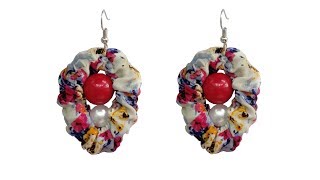 Серьги из ткани. | Fabric earrings