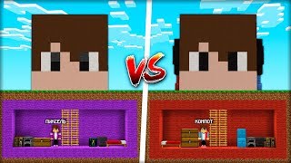 БУНКЕР КОМПОТА против БУНКЕРА ПИКСЕЛЯ в МАЙНКРАФТ 100% троллинг ловушка minecraft