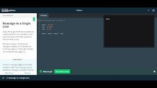 Codecademy Python Answers - Tip Calculator / Learn Python with CodeCademy
