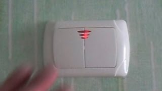 (VIKO) Установка 2-х клавишного выключателя со светодиодами