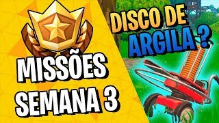 ACERTE UM DISCO DE ARGILA - COMO COMPLETAR TODAS MISSÕES DA SEMANA 3 - FORTNITE ‹VINOK4› SEASON 5