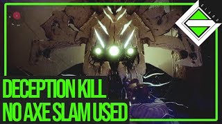 Deception Kill Without Using Axe Slam - Crown of Sorrow Boss | Destiny 2