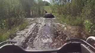 Argo Avenger with tracks in nasty swamp