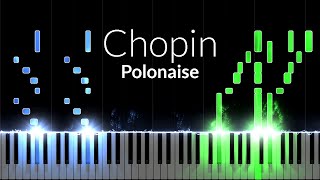 Polonaise (Opus 53) - Frédéric Chopin [Piano Tutorial] (Synthesia)