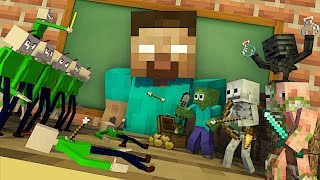 Monster School : TINY BALDI APOCALYPSE - Minecraft Animation