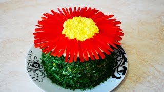 ПРОЩЕ не БЫВАЕТ  Салат ЦВЕТОЧЕК сытно и очень вкусно Салат на праздник