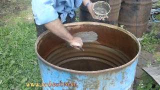 Как покрасить бочку для воды