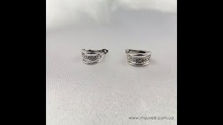 серебряные сережки
