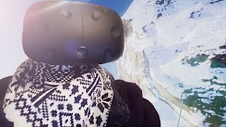 VR МЕНЮ HTC VIVE - ПИКАП ПРИСЛУГИ. УЛЕТЕЛ С ГОРЫ НА ЛЫЖАХ.