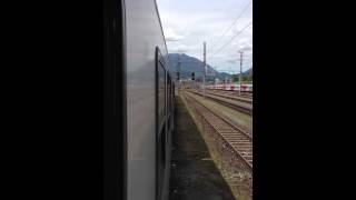Besondere Einfahrt in Villach Hbf