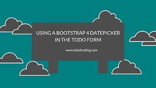 Django 2 tutorial 17 - Using a Bootstrap 4 datepicker in the todo form