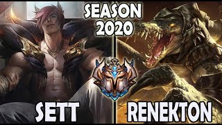 Sett vs Renekton TOP [ T1 Canna ] Lol Challenger Korea