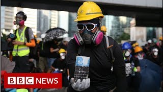 Hong Kong protests: Travel chaos on day of 'city-wide strike' - BBC News