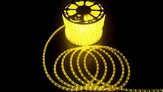 (Direct Factory) LED Rope Light 11/13mm diameter, 12V/24V/110V/220V 36 LEDs/M 50/100 M/Reel Yellow
