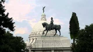 King Edward VII's bronze equestrian statue at Southern part of Victoria Memorial Hall