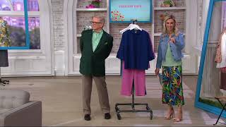 Bob Mackie's Ruffle Sleeve Woven Crepe Jacket on QVC