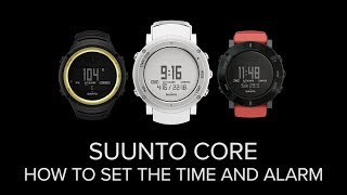 Suunto Core - How to set the time and alarm