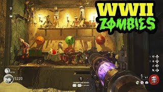 WW2 ZOMBIES: HARDCORE EASTER EGG HUNT ON THE FINAL REICH! (Call of Duty WW2 Zombies)