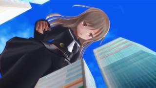 [MMD giantess]巨大娘の探し物(黒タイツver)/giantess looking for a lost item(black tights ver)