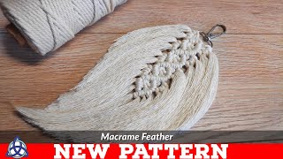 DIY Macrame Feathers Tutorial | NEW PATTERN | Keychain | Wall Hanging