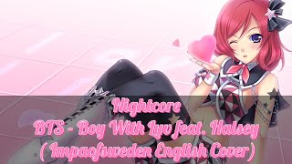 Nightcore → Boy With Luv (Female English Cover) - (Lyrics)