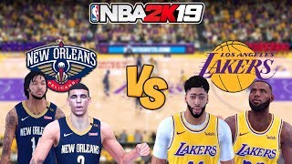 NBA 2K19 - New Orleans Pelicans vs. Los Angeles Lakers (Anthony Davis!) - Full Gameplay
