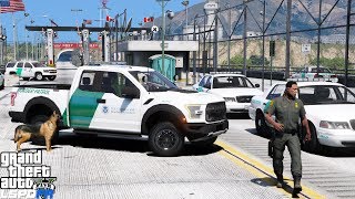 GTA 5 LSPDFR #498 | Border Patrol K9 Unit Searching For Drugs | United States / Canadian Border