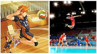 Haikyuu VS Real Life | Best Volleyball Actions (HD)
