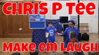 Watch The Funny, Kid's Magician Chris P Tee and Hear Children Laughing