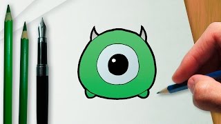 Como desenhar o Mike Wazowski na versão Disney Tsum Tsum