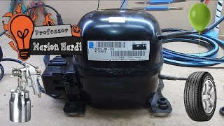 Como fazer um Compressor de ar! Encher Balões e Pneus! Super Silencioso! Muito Simples!