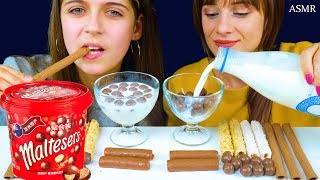 ASMR MALTESERS CHOCOLATE BALLS WITH CRUNCHY WAFER ROLLS | LILIBU-ASMR