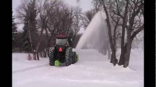 Schulte RDX102 with FM300 Front Mount Snow Blower