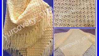 Как связать ажурную шаль крючком