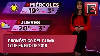 Clima para hoy 17 de enero de 2018