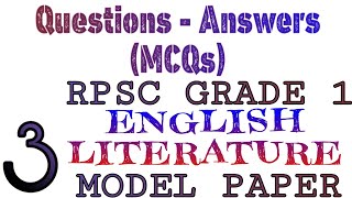 #03 QnA | MCQs |Robert Browning | John Donne | F. Bacon | T. S Eliot | English Literature | RPSC 1st