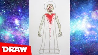 How to draw Granny 2, Как нарисовать Бабку Гренни 2 ( Бабушка Grainy )