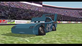 Chick Hicks Makes The King Crash