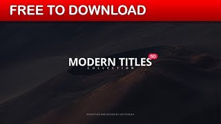 50 modern titles | After Effects Template | Free Download
