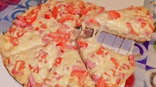 Пицца на сковороде / быстрый рецепт пиццы /пицца на кефире