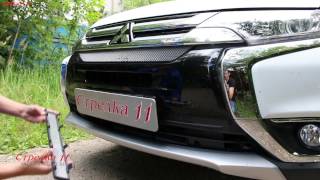 Защита радиатора для MITSUBISHI OUTLANDER (III Рестайлинг 2) с 2015г.в. (Хром) - strelka11.ru